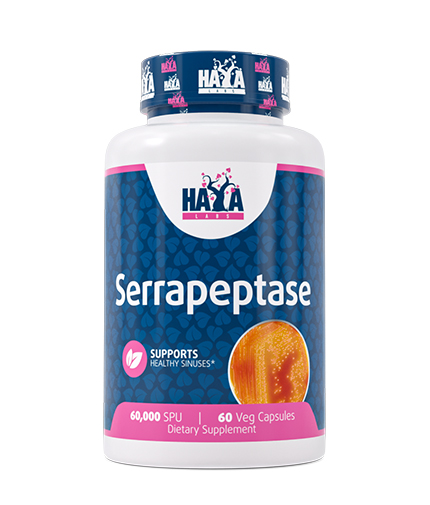 HAYA LABS Serrapeptase / 60000 SPU / 60 Vcaps